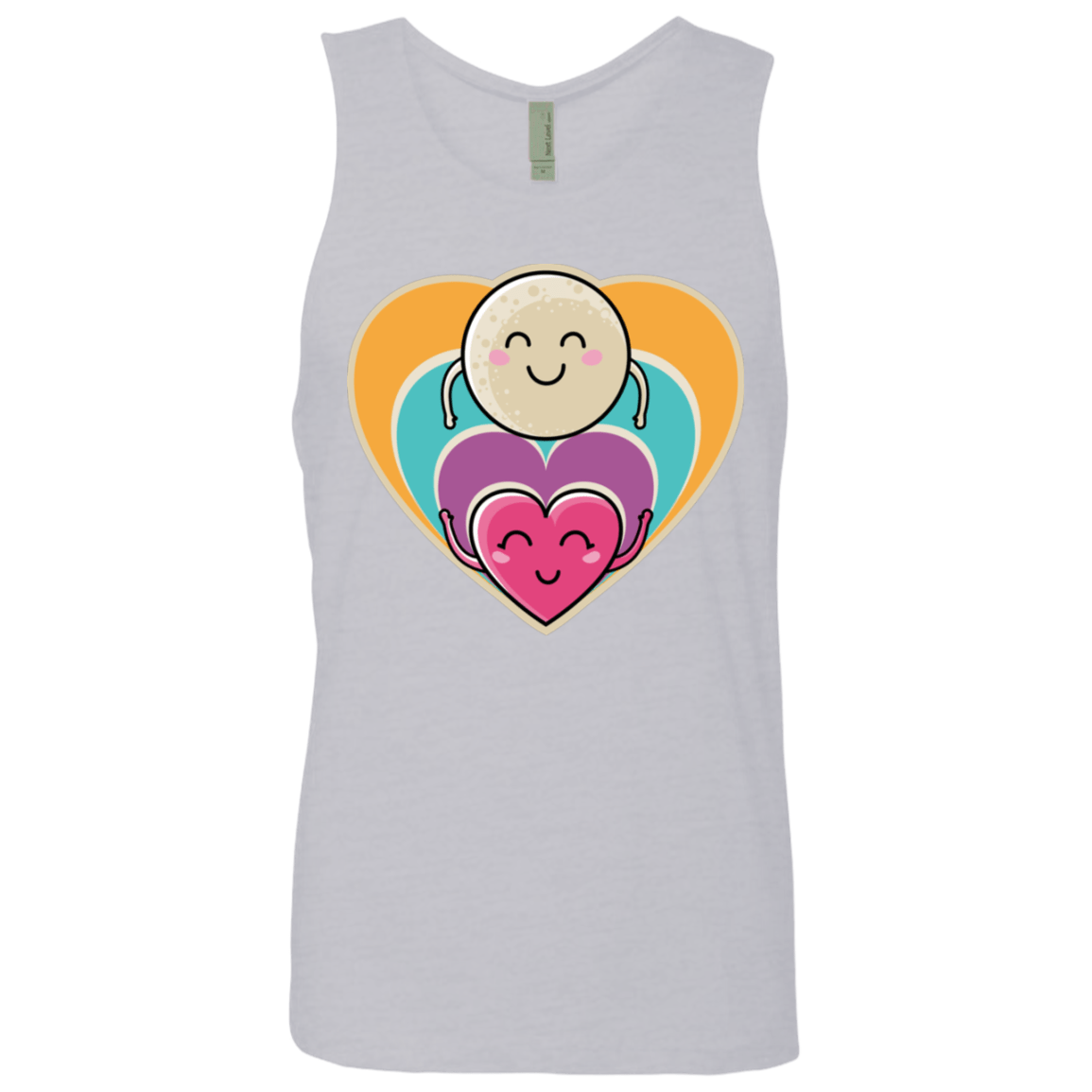 T-Shirts Heather Grey / S Love to the Moon and Back Men's Premium Tank Top