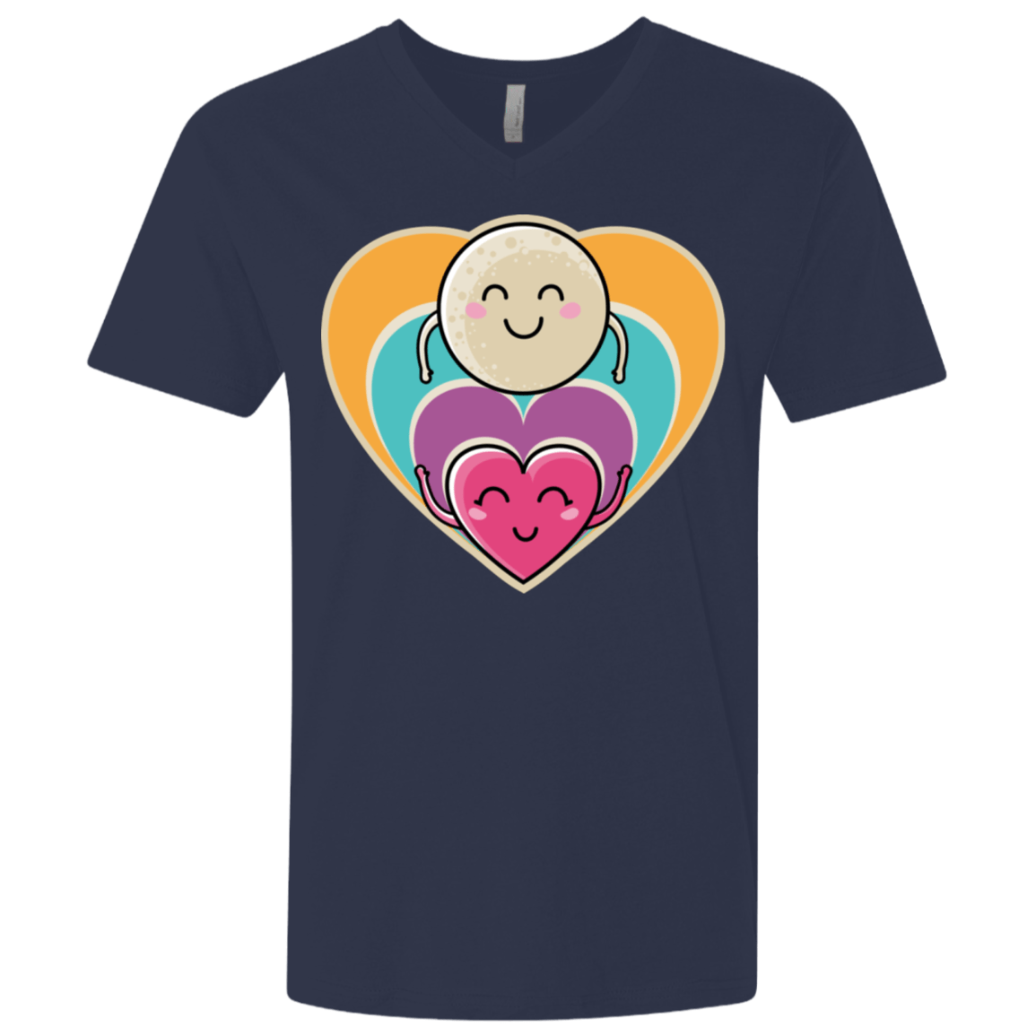 T-Shirts Midnight Navy / X-Small Love to the Moon and Back Men's Premium V-Neck