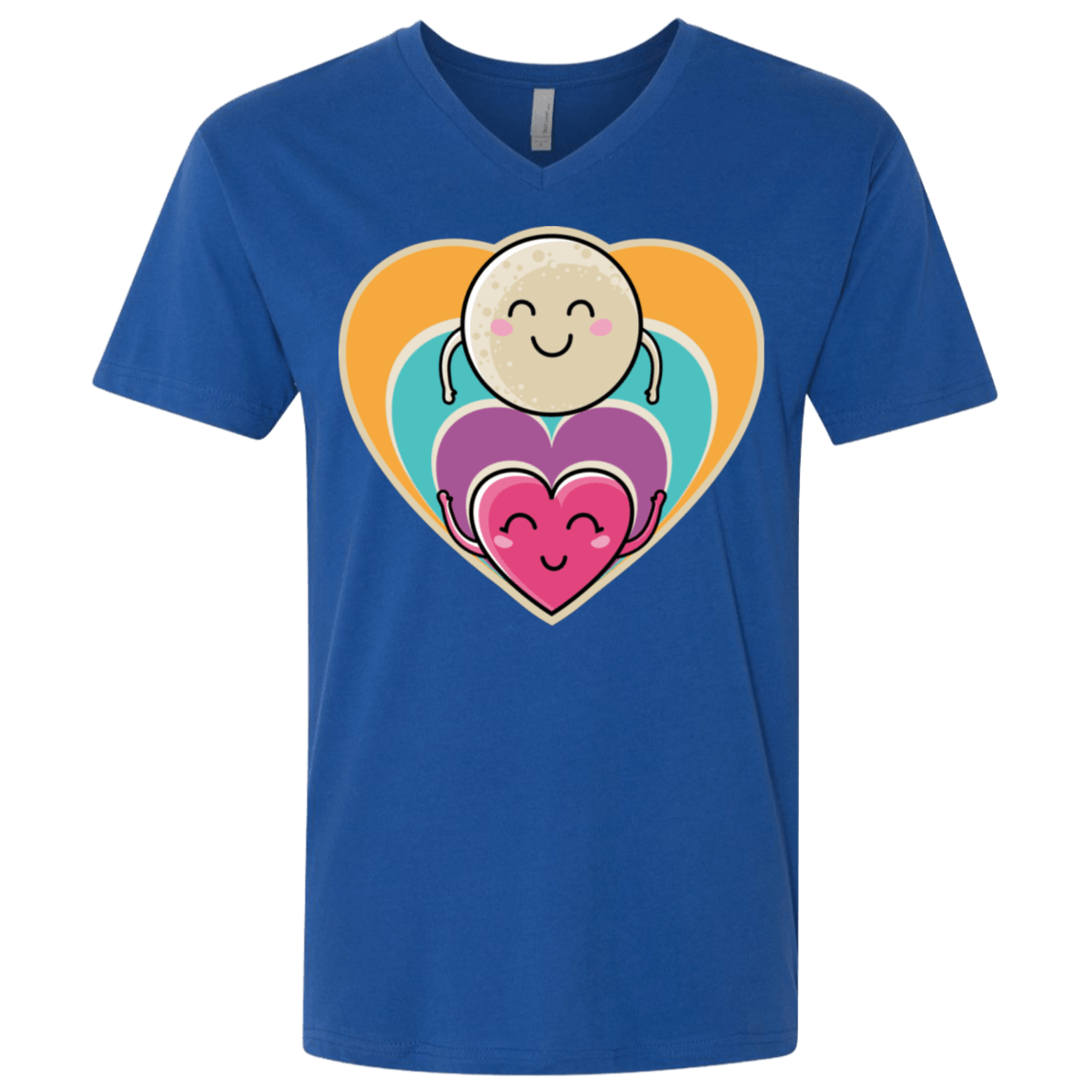 T-Shirts Royal / X-Small Love to the Moon and Back Men's Premium V-Neck