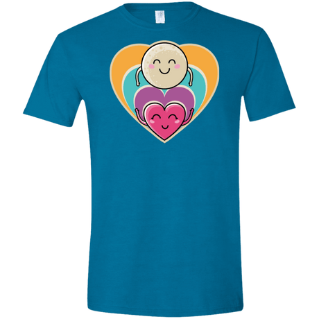 T-Shirts Antique Sapphire / S Love to the Moon and Back Men's Semi-Fitted Softstyle