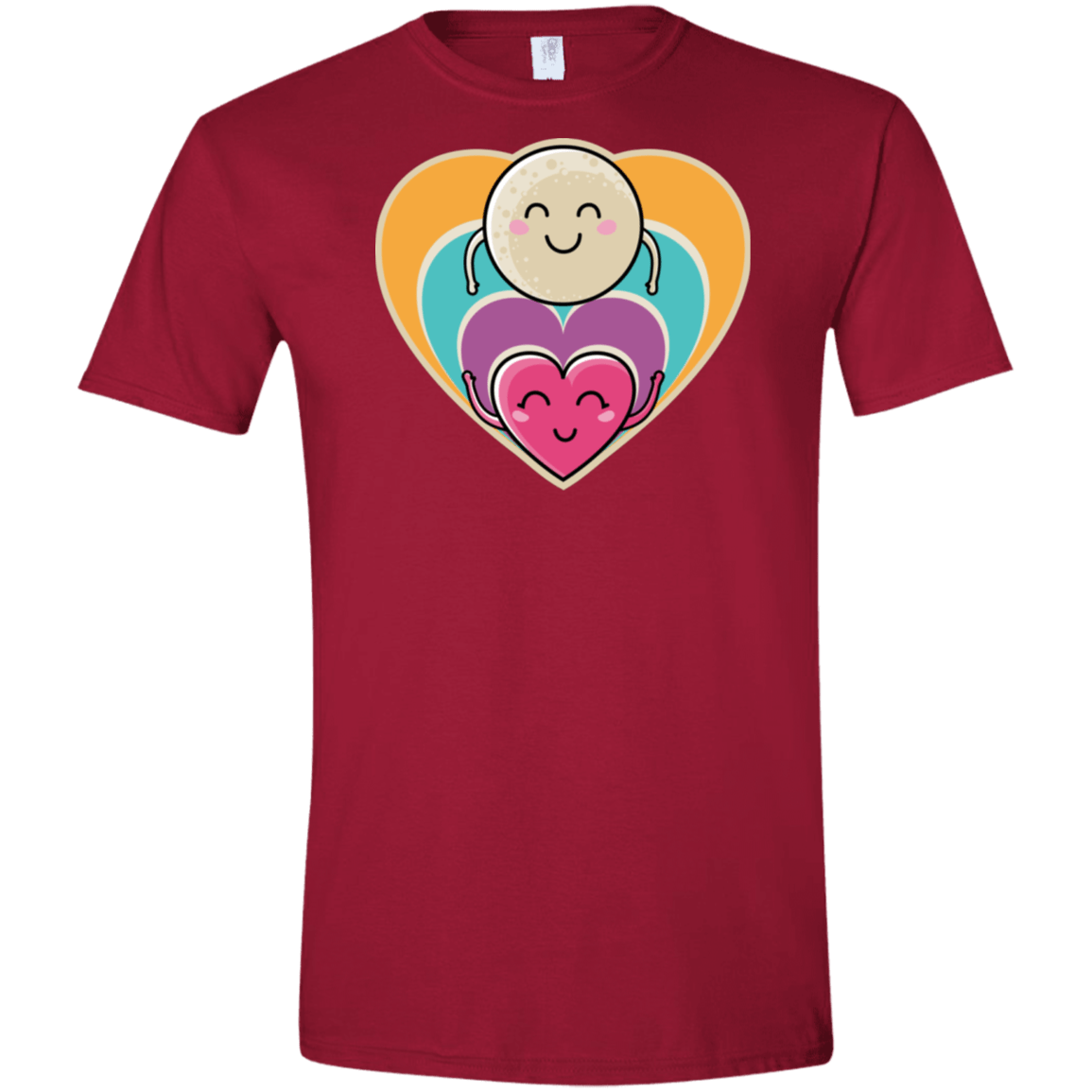 T-Shirts Cardinal Red / S Love to the Moon and Back Men's Semi-Fitted Softstyle
