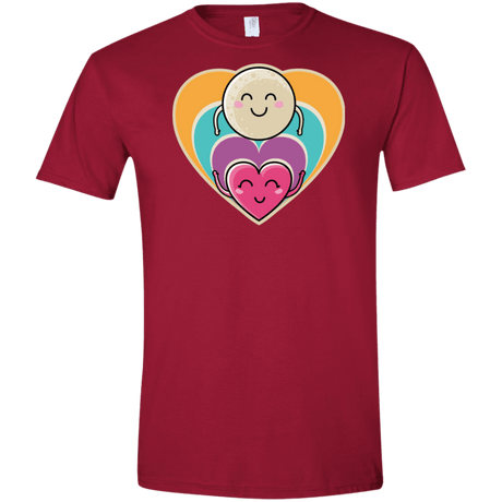 T-Shirts Cardinal Red / S Love to the Moon and Back Men's Semi-Fitted Softstyle