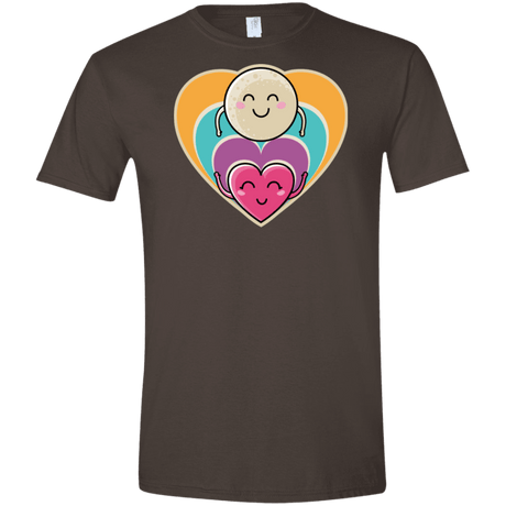 T-Shirts Dark Chocolate / S Love to the Moon and Back Men's Semi-Fitted Softstyle