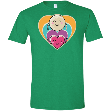 T-Shirts Heather Irish Green / S Love to the Moon and Back Men's Semi-Fitted Softstyle