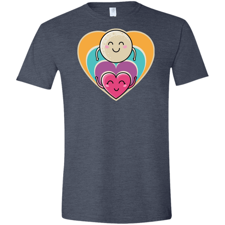 T-Shirts Heather Navy / S Love to the Moon and Back Men's Semi-Fitted Softstyle