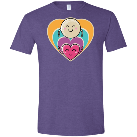 T-Shirts Heather Purple / S Love to the Moon and Back Men's Semi-Fitted Softstyle