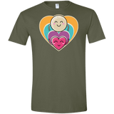 T-Shirts Military Green / S Love to the Moon and Back Men's Semi-Fitted Softstyle
