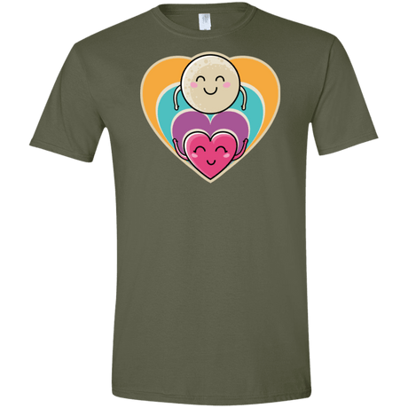 T-Shirts Military Green / S Love to the Moon and Back Men's Semi-Fitted Softstyle