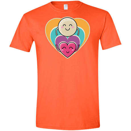 T-Shirts Orange / S Love to the Moon and Back Men's Semi-Fitted Softstyle