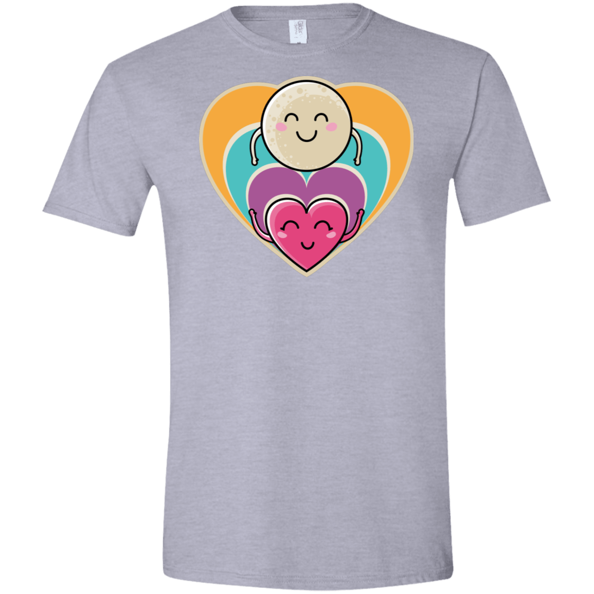 T-Shirts Sport Grey / X-Small Love to the Moon and Back Men's Semi-Fitted Softstyle