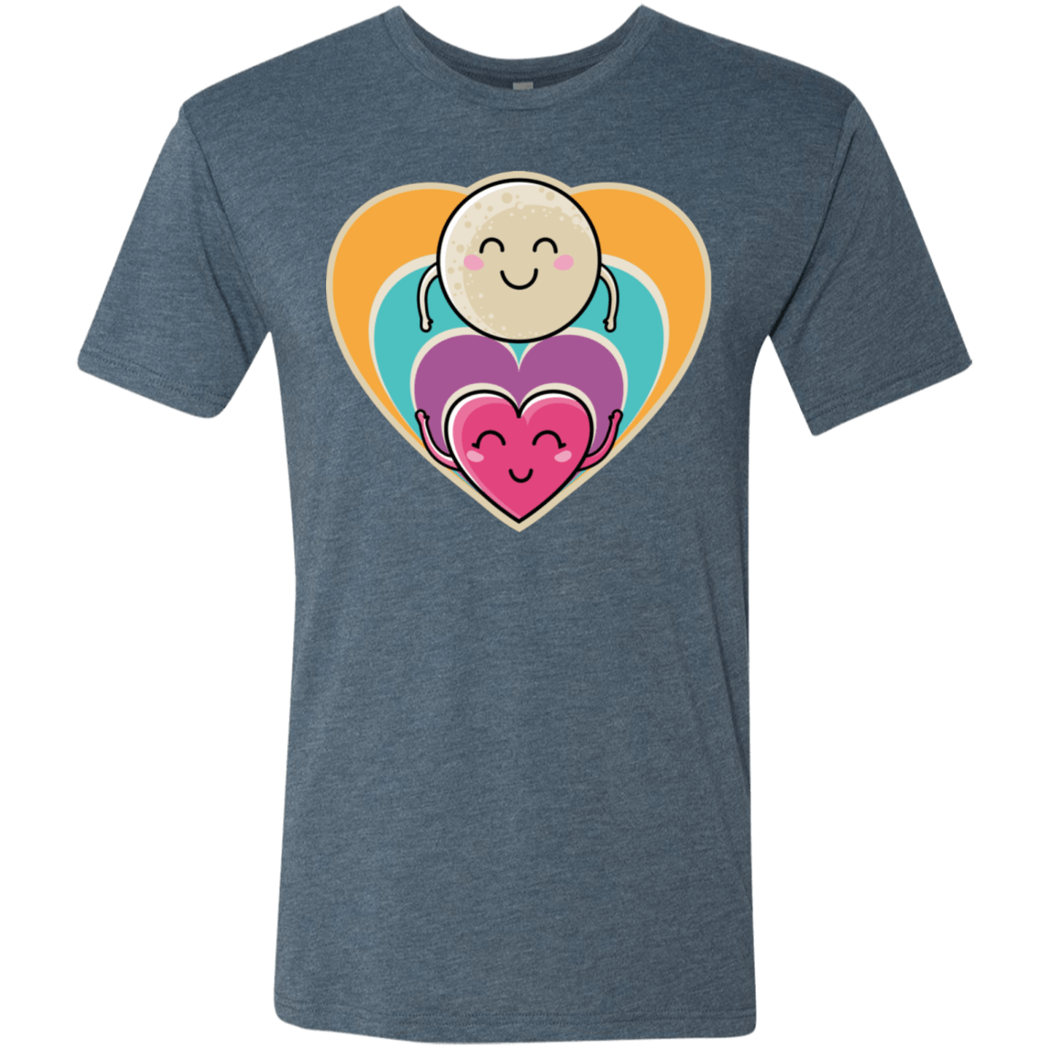 T-Shirts Indigo / S Love to the Moon and Back Men's Triblend T-Shirt
