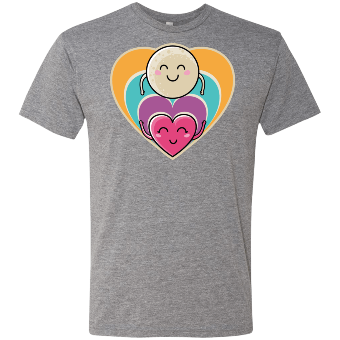 T-Shirts Premium Heather / S Love to the Moon and Back Men's Triblend T-Shirt