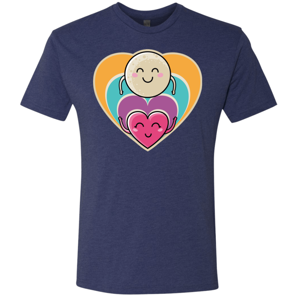 T-Shirts Vintage Navy / S Love to the Moon and Back Men's Triblend T-Shirt