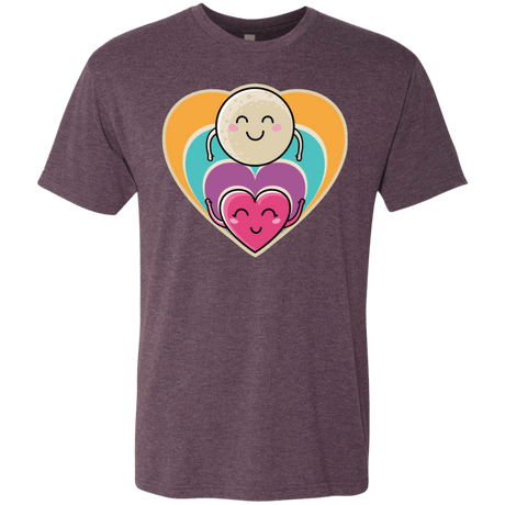 T-Shirts Vintage Purple / S Love to the Moon and Back Men's Triblend T-Shirt