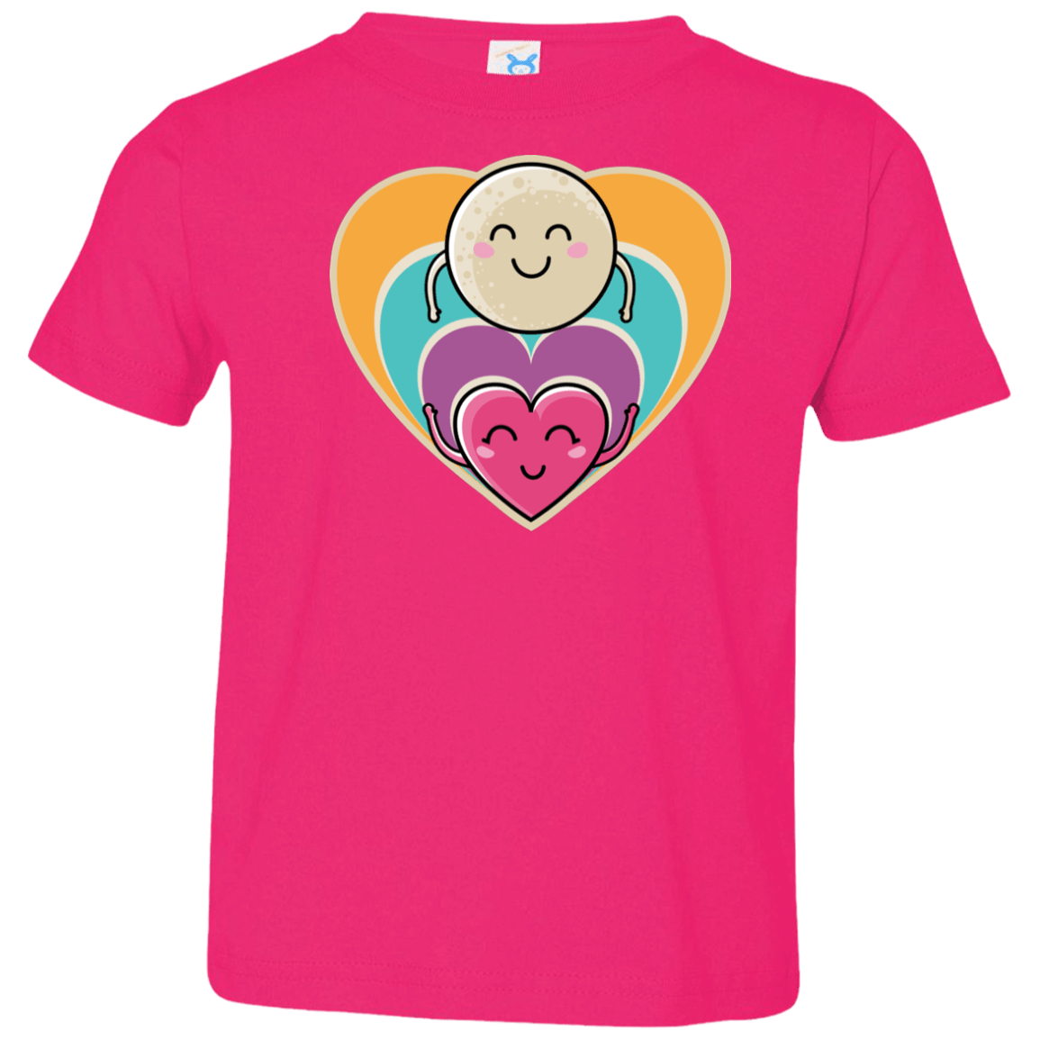 T-Shirts Hot Pink / 2T Love to the Moon and Back Toddler Premium T-Shirt