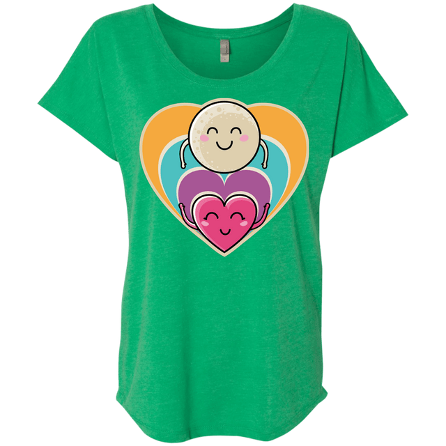 T-Shirts Envy / X-Small Love to the Moon and Back Triblend Dolman Sleeve