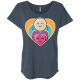 T-Shirts Indigo / X-Small Love to the Moon and Back Triblend Dolman Sleeve