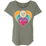 T-Shirts Venetian Grey / X-Small Love to the Moon and Back Triblend Dolman Sleeve