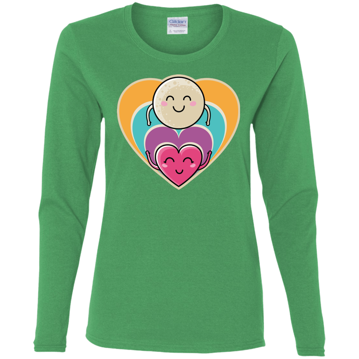 T-Shirts Irish Green / S Love to the Moon and Back Women's Long Sleeve T-Shirt