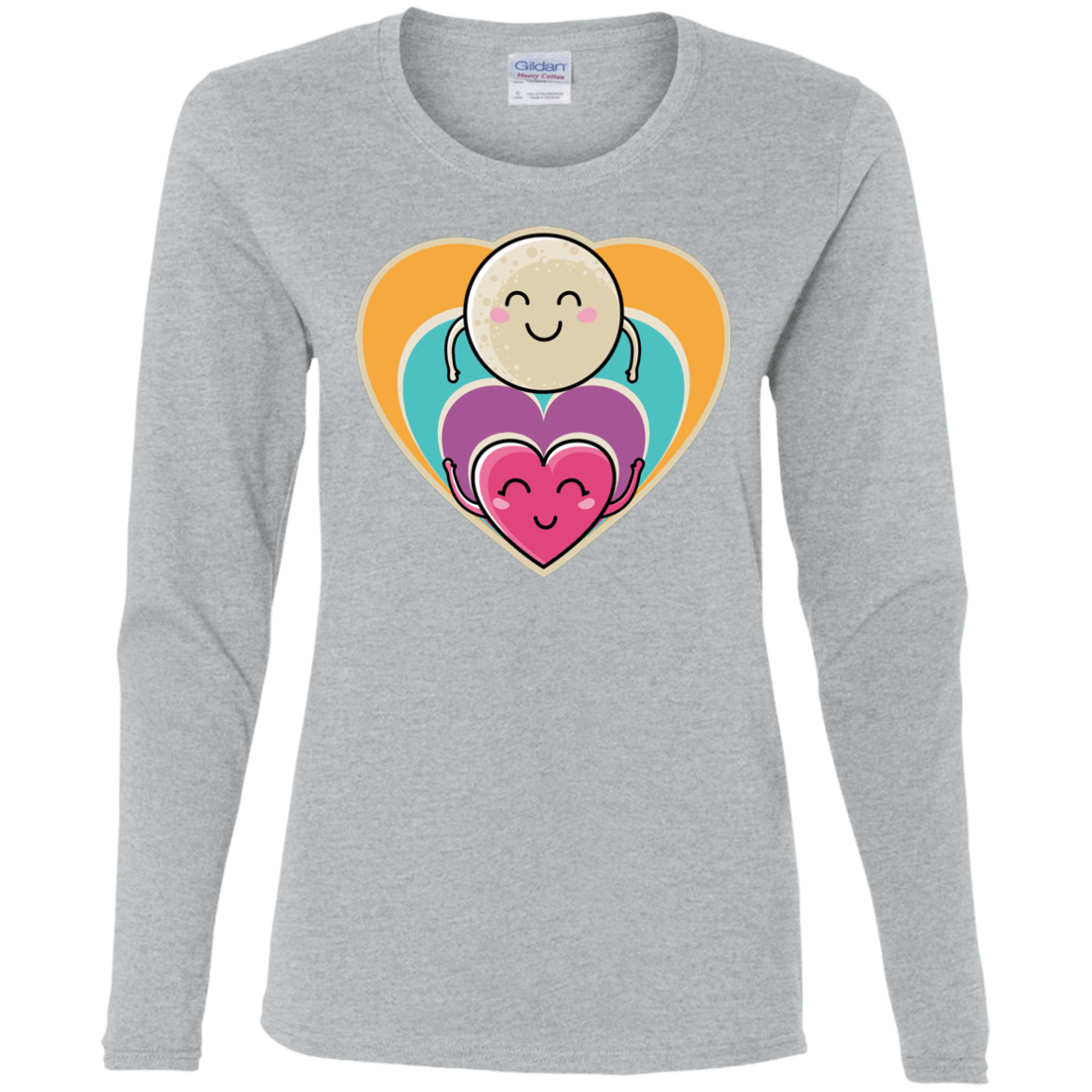 T-Shirts Sport Grey / S Love to the Moon and Back Women's Long Sleeve T-Shirt