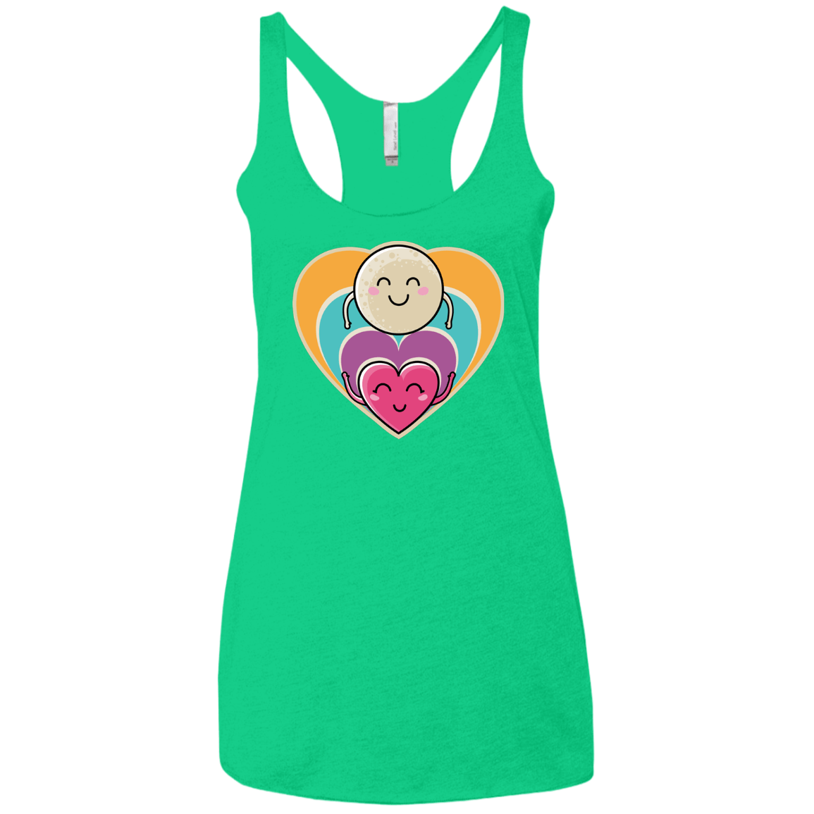 T-Shirts Envy / X-Small Love to the Moon and Back Women's Triblend Racerback Tank