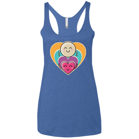 T-Shirts Vintage Royal / X-Small Love to the Moon and Back Women's Triblend Racerback Tank