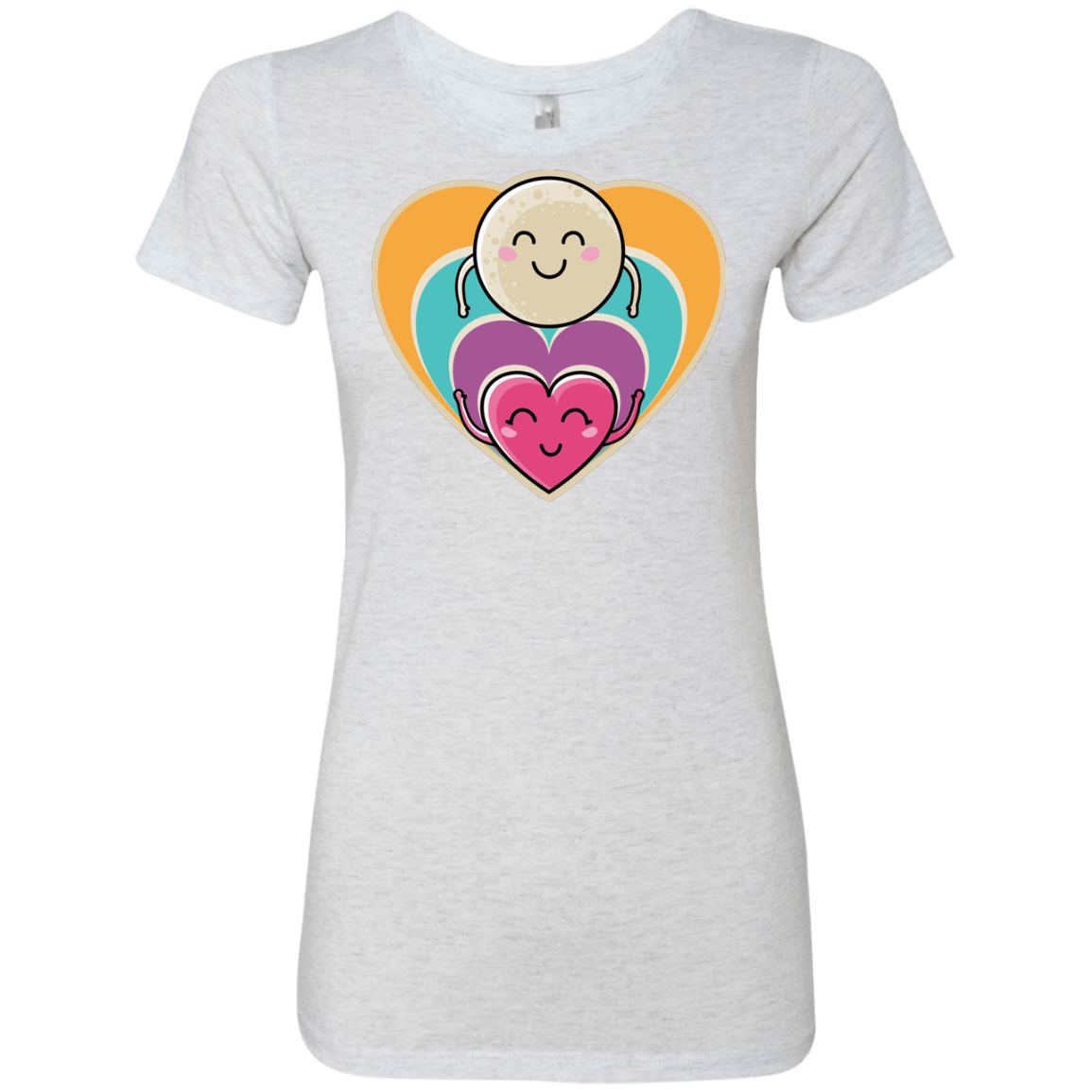 T-Shirts Heather White / S Love to the Moon and Back Women's Triblend T-Shirt