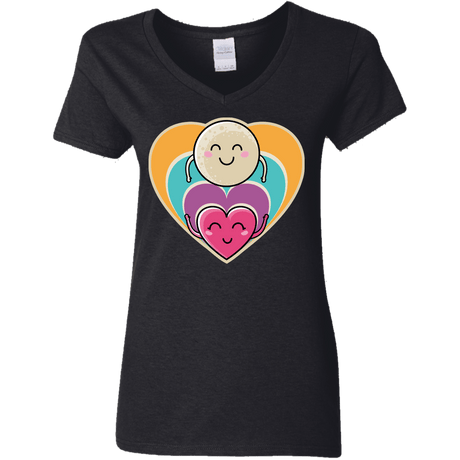 T-Shirts Black / S Love to the Moon and Back Women's V-Neck T-Shirt