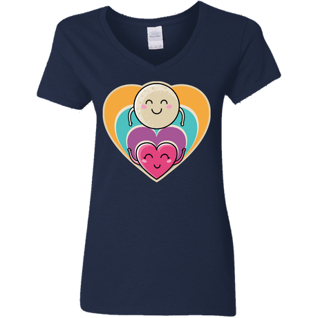 T-Shirts Navy / S Love to the Moon and Back Women's V-Neck T-Shirt