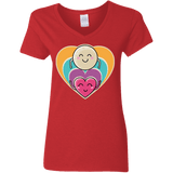 T-Shirts Red / S Love to the Moon and Back Women's V-Neck T-Shirt