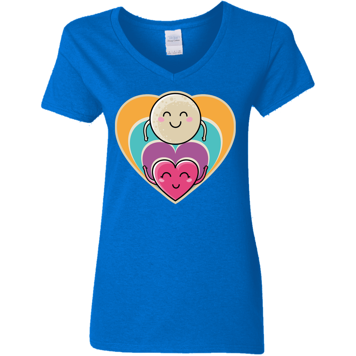 T-Shirts Royal / S Love to the Moon and Back Women's V-Neck T-Shirt