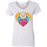 T-Shirts White / S Love to the Moon and Back Women's V-Neck T-Shirt