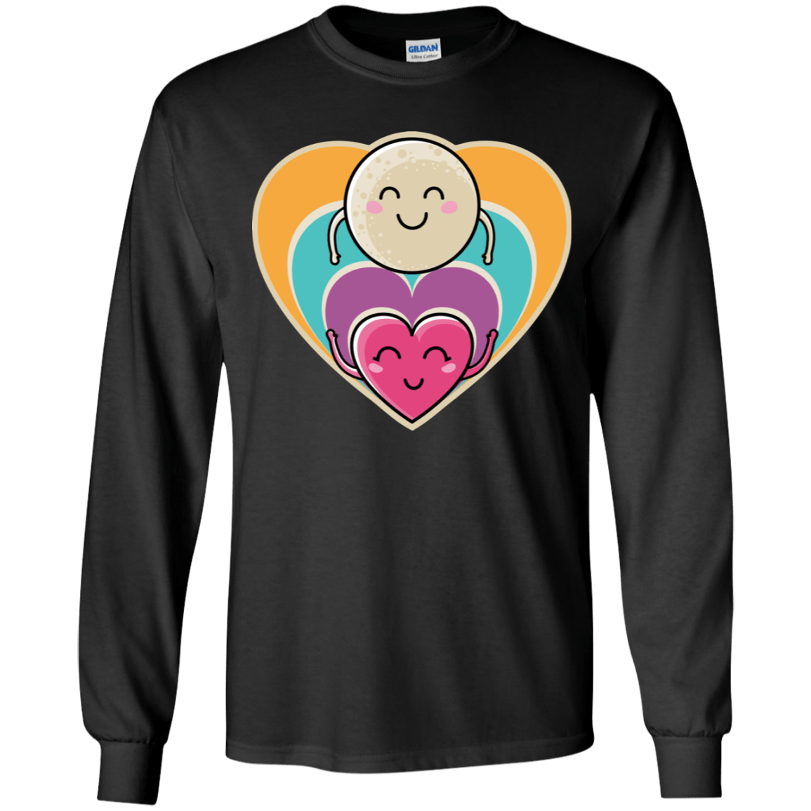 T-Shirts Black / YS Love to the Moon and Back Youth Long Sleeve T-Shirt