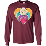 T-Shirts Maroon / YS Love to the Moon and Back Youth Long Sleeve T-Shirt