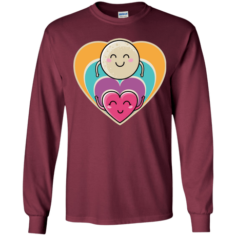 T-Shirts Maroon / YS Love to the Moon and Back Youth Long Sleeve T-Shirt