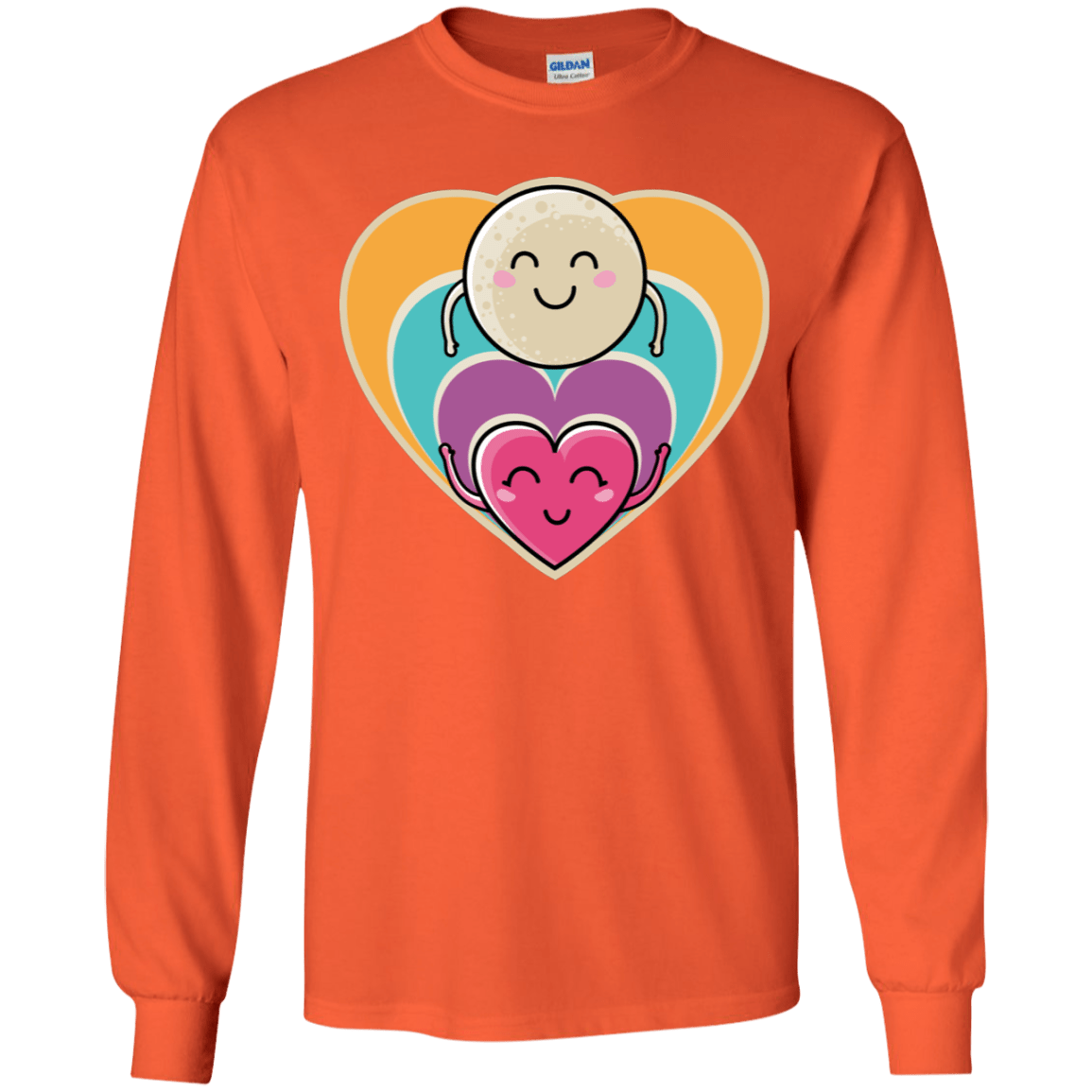 T-Shirts Orange / YS Love to the Moon and Back Youth Long Sleeve T-Shirt