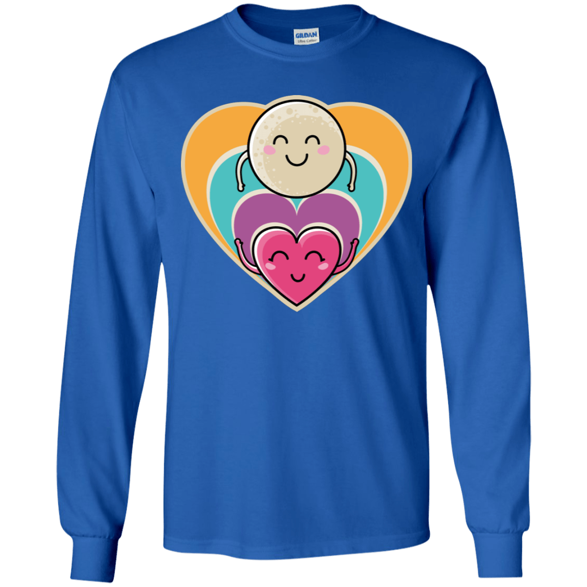 T-Shirts Royal / YS Love to the Moon and Back Youth Long Sleeve T-Shirt