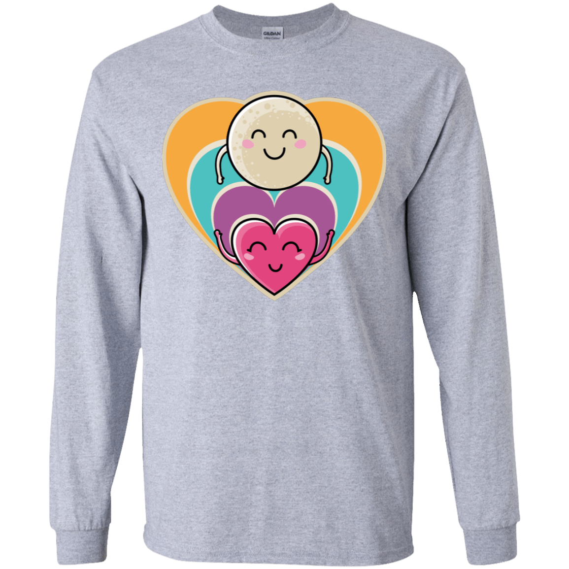 T-Shirts Sport Grey / YS Love to the Moon and Back Youth Long Sleeve T-Shirt