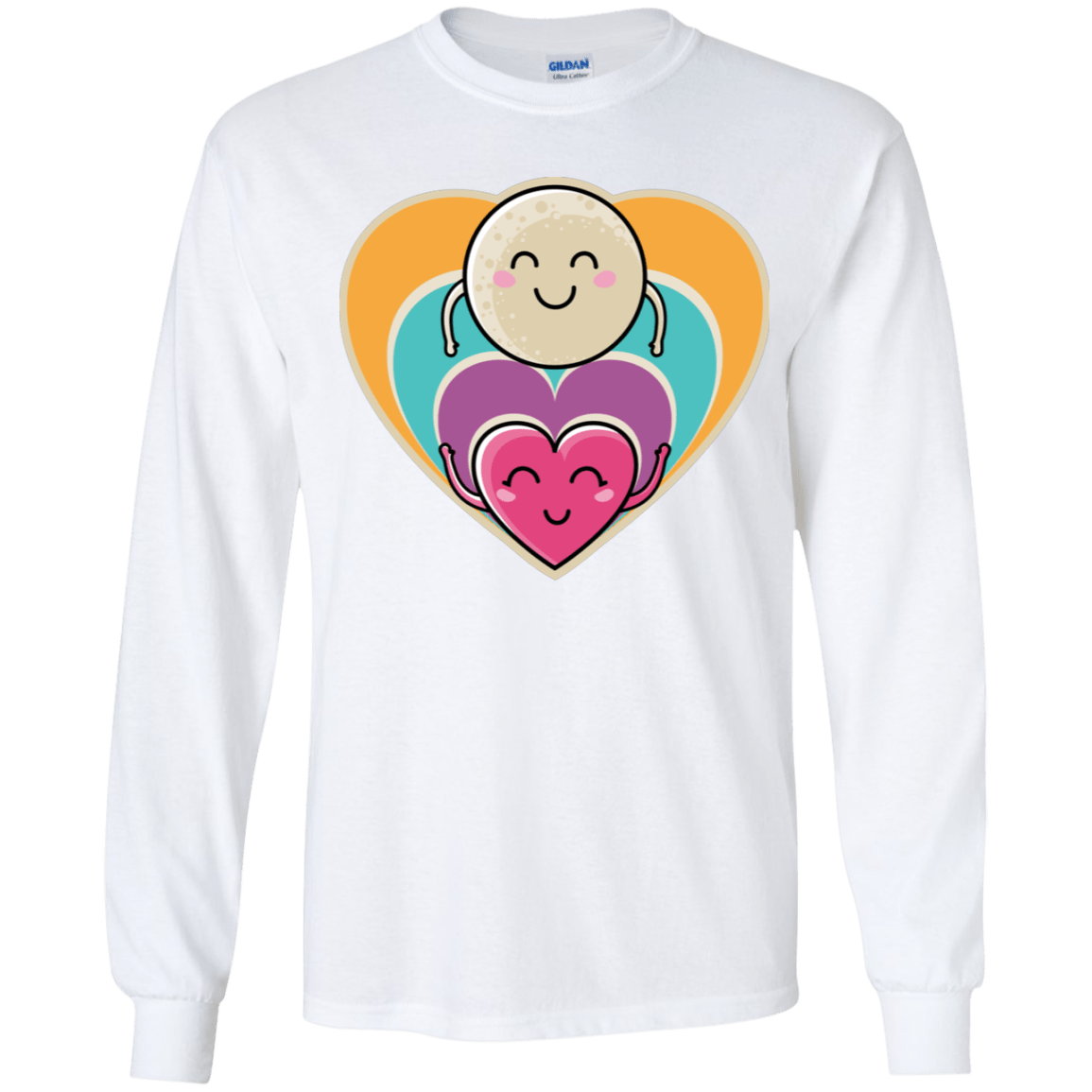 T-Shirts White / YS Love to the Moon and Back Youth Long Sleeve T-Shirt