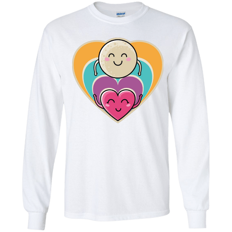 T-Shirts White / YS Love to the Moon and Back Youth Long Sleeve T-Shirt