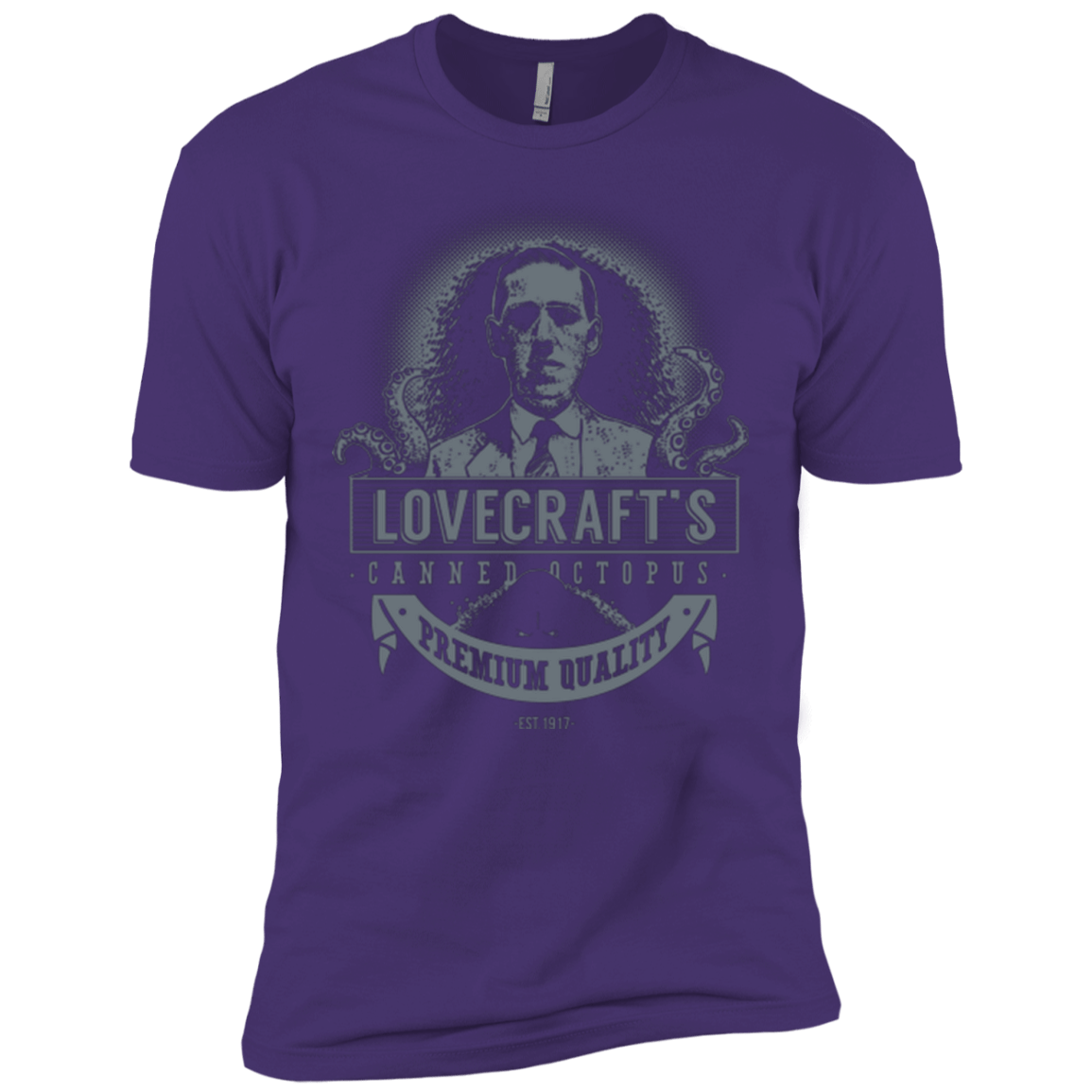 T-Shirts Purple / X-Small Lovecraft Canned Octopus Men's Premium T-Shirt