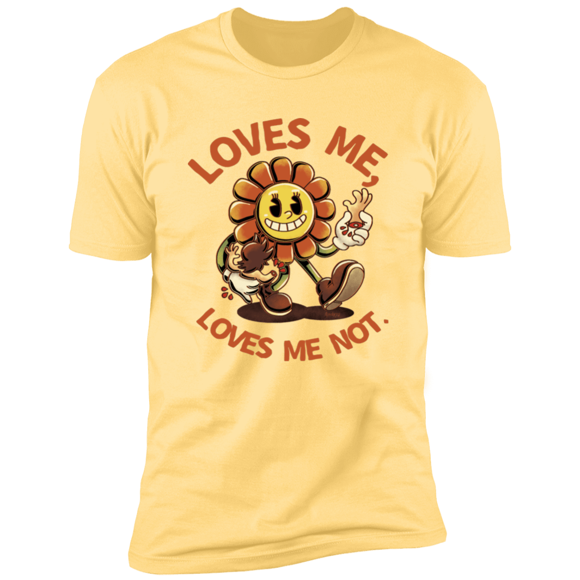 T-Shirts Banana Cream / S Loves Me, Loves Me Not Men's Premium T-Shirt