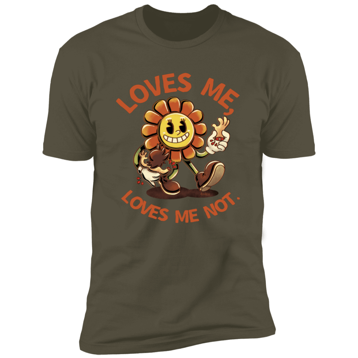 T-Shirts Military Green / S Loves Me, Loves Me Not Men's Premium T-Shirt