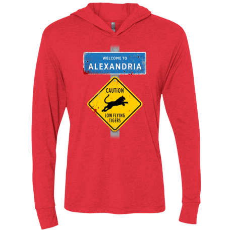 T-Shirts Vintage Red / X-Small Low Flying Tigers Triblend Long Sleeve Hoodie Tee