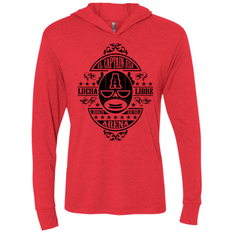 T-Shirts Vintage Red / X-Small Lucha Captain Triblend Long Sleeve Hoodie Tee
