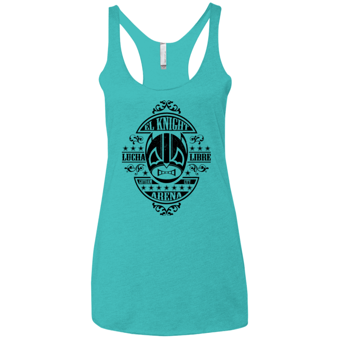T-Shirts Tahiti Blue / X-Small Lucha Knight Women's Triblend Racerback Tank