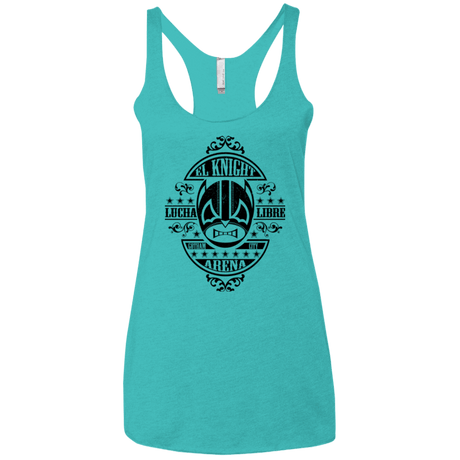 T-Shirts Tahiti Blue / X-Small Lucha Knight Women's Triblend Racerback Tank