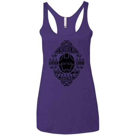 T-Shirts Purple / X-Small Lucha Mechanical Man Women's Triblend Racerback Tank