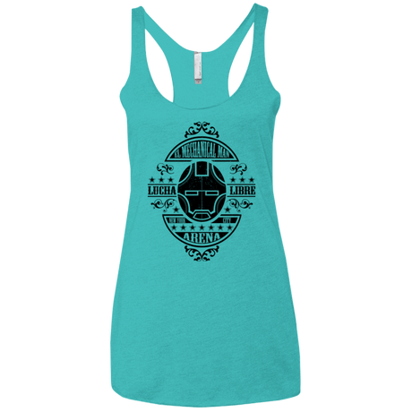T-Shirts Tahiti Blue / X-Small Lucha Mechanical Man Women's Triblend Racerback Tank