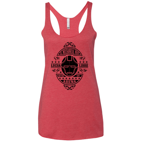 T-Shirts Vintage Red / X-Small Lucha Mechanical Man Women's Triblend Racerback Tank